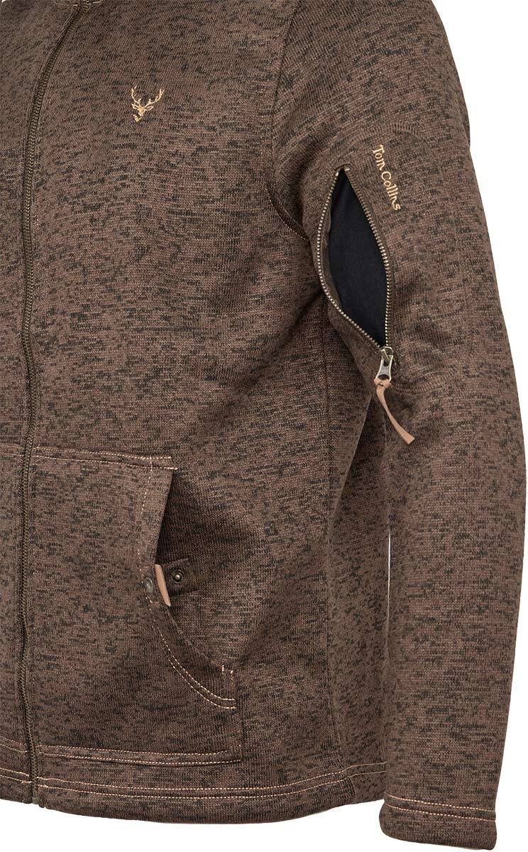 Кофта Orbis Textil Herrenjacke Strick-Fleece темно-коричневая Фото 2